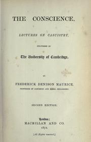 Cover of: The conscience by Frederick Denison Maurice