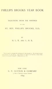 Cover of: Phillips Brooks year book by Phillips Brooks
