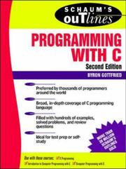 Cover of: Schaum's Outline of Programming with C