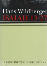 Cover of: Isaiah: a Continental commentary