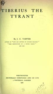 Cover of: Tiberius the tyrant