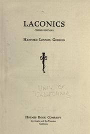 Cover of: Laconics by Hanford Lennox Gordon