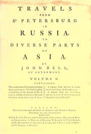 Travels from St. Petersburg, in Russia, to diverse parts of Asia by Bell, John