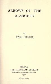 Cover of: Arrows of the Almighty by Owen Johnson