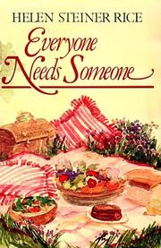 Cover of: Everyone needs someone