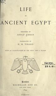 Cover of: Life in ancient Egypt. by Adolf Erman