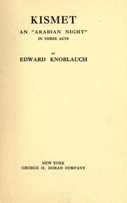 Cover of: Kismet by Edward Knoblock