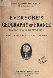 Cover of: Everyone's geography of France