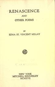 Cover of Renascence