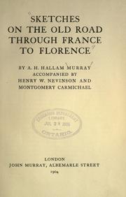 Cover of: Sketches on the old road through France to Florence