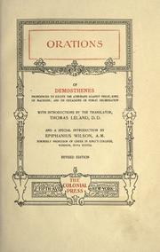Cover of: The Orations of Demosthenes by Demosthenes