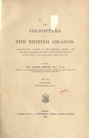 Cover of: The coleoptera of the British Islands by William Weekes Fowler