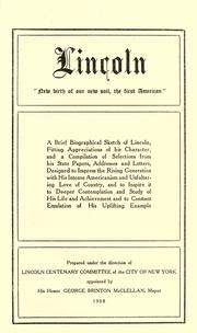 Cover of: Lincoln by Edward Harold Mott