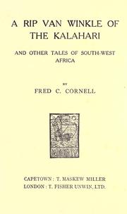 Cover of: A Rip Van Winkle of the Kalahari by Frederick Carruthers Cornell