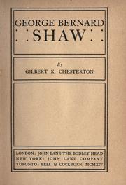 Cover of: George Bernard Shaw. by Gilbert Keith Chesterton