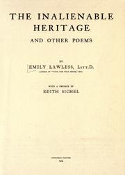 Cover of: The inalienable heritage and other poems by Emily Lawless