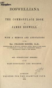 Boswelliana by James Boswell