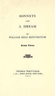 Cover of: Sonnets and a dream