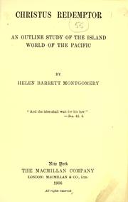 Cover of: Christus redemptor by Helen Barrett Montgomery, Helen Barrett Montgomery