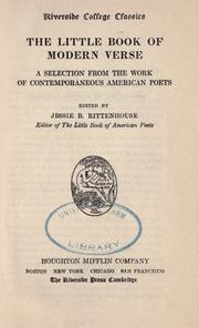 Cover of: The little book of modern verse by Jessie Belle Rittenhouse