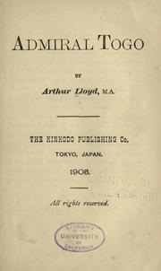 Cover of: Admiral Togo