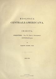 Cover of: Biologia Centrali-Americana Insecta - Coleoptera Phytophaga: [or, Contributions to the knowledge of the fauna and flora of Mexico and Central America]