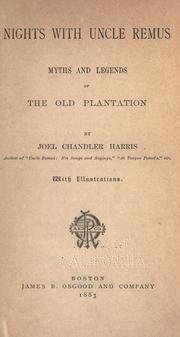 Cover of: Nights with Uncle Remus by Joel Chandler Harris