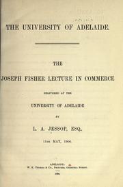 Cover of: [Commercial character]: The Joseph Fisher lecture in commerce, delivered at the University of Adelaide