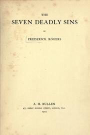Cover of: The seven deadly sins by Frederick Rogers