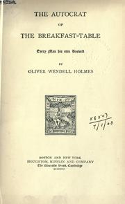 Cover of: Writings. by Oliver Wendell Holmes, Sr., Oliver Wendell Holmes, Sr.