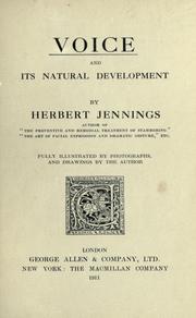 Cover of: Voice and its natural development by Herbert Jennings