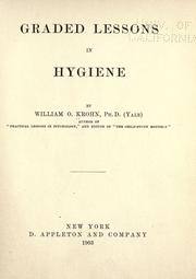 Cover of: Graded lessons in hygiene