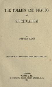 Cover of: The follies and frauds of spiritualism