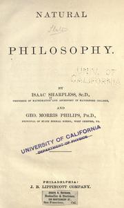 Cover of: Natural philosophy