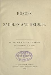 Cover of: Horses, saddles and bridles