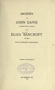 Ancestry of John Davis by Horace Davis