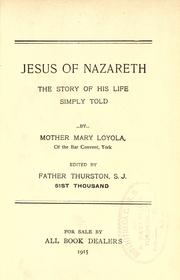 Cover of: Jesus of Nazareth by Mary Loyola Mother