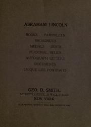 Abraham Lincoln by Smith, George D., firm, booksellers, New York.