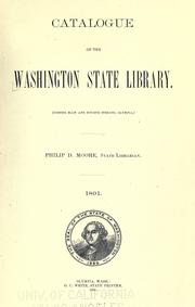 Catalogue of the Washington State Library .. by Washington State Library.