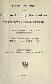 Proceedings by Ontario Library Association.