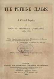 Cover of: The Petrine Claims by Richard Frederick Littledale