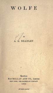 Cover of: Wolfe. by A. G. Bradley