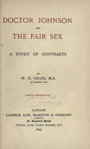 Cover of: Doctor Johnson and the fair sex. by William Henry Craig, William Henry Craig