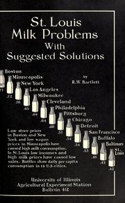 Cover of: St. Louis milk problems with suggested solutions by Roland Willey Bartlett