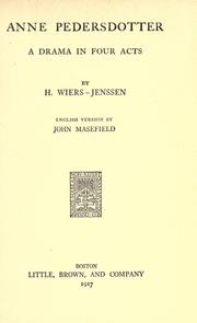 Cover of: Anne Pedersdotter by Hans Wiers-Jenssen