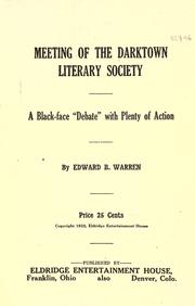 Meeting of the Darktown Literary Society by Edward B. Warren