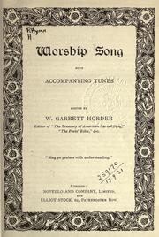 Cover of: Worship song ; with accompanying tunes.