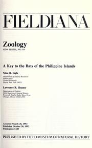 Cover of: A key to the bats of the Philippine Islands by Nina R. Ingle