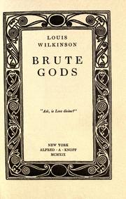 Cover of: Brute gods. by Louis Marlow