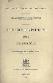 Field-crop competitions, 1913 by Readey, J. C.